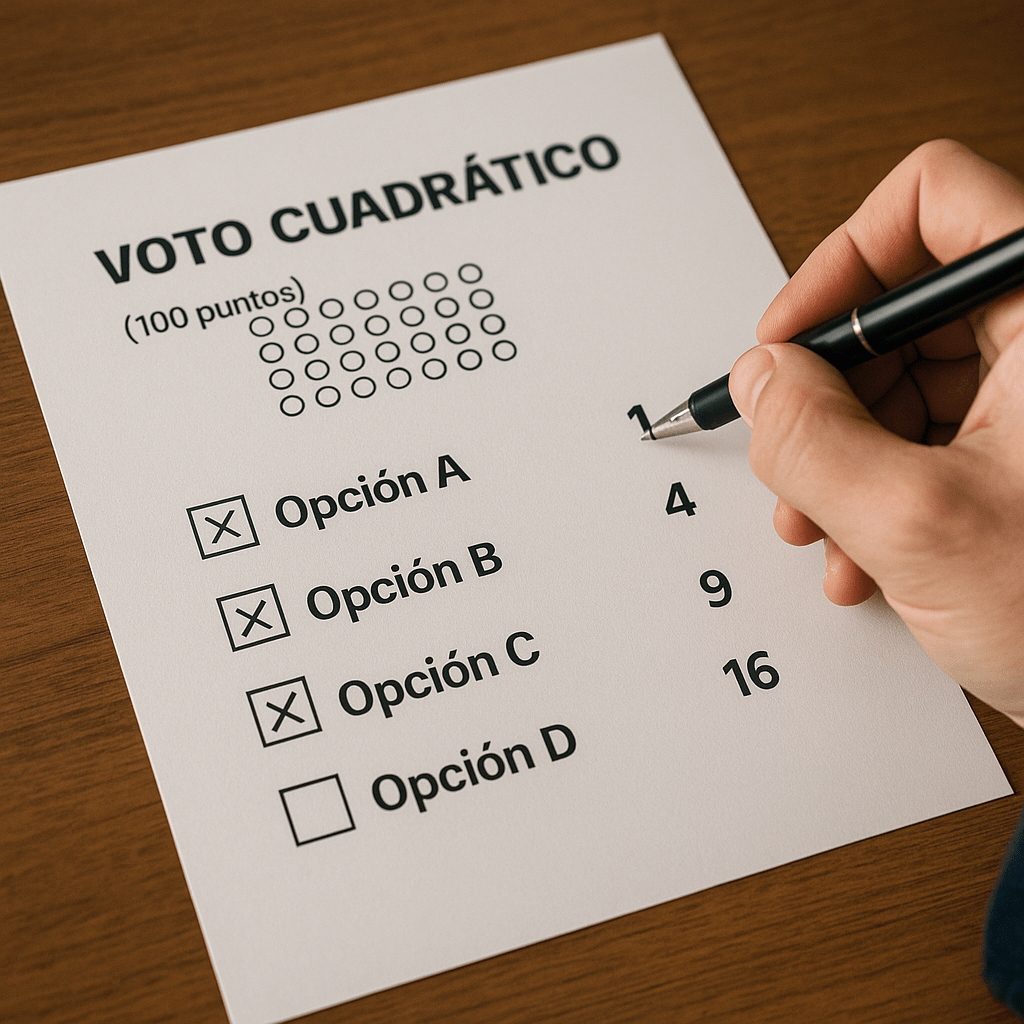 El método cuadrático o cómo medir la intensidad del voto