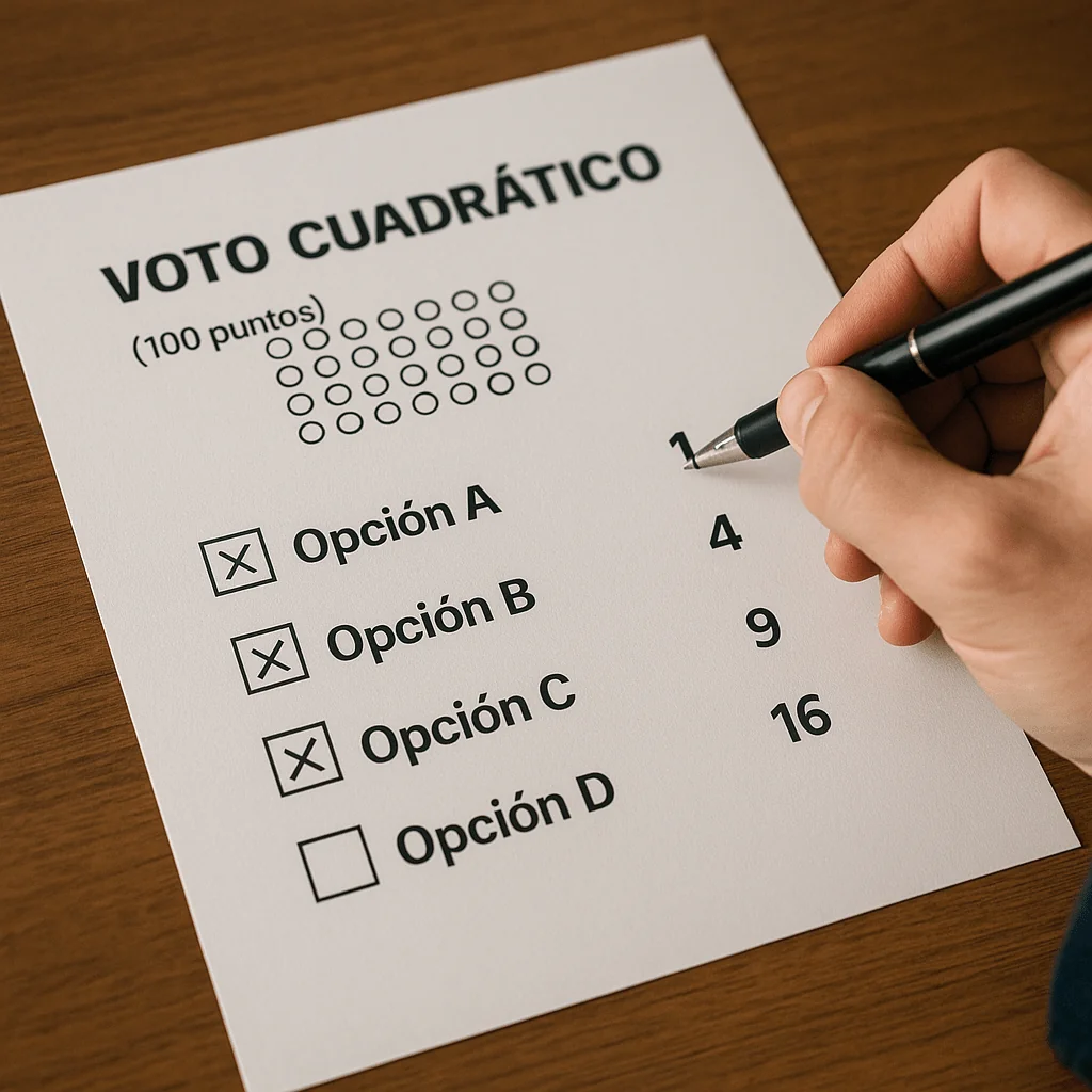 El método cuadrático o cómo medir la intensidad del voto