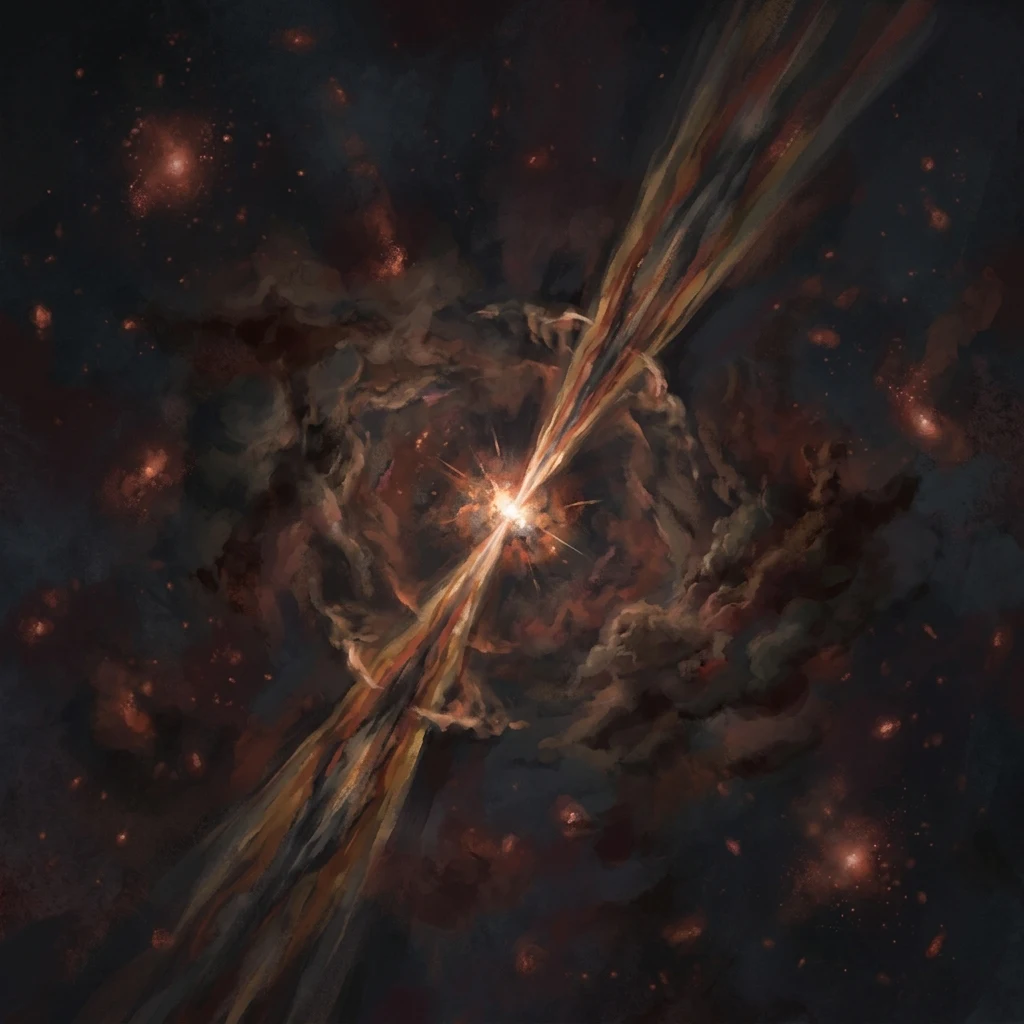 Recreación de un estallido cósmico de rayos gamma en el espacio profundo