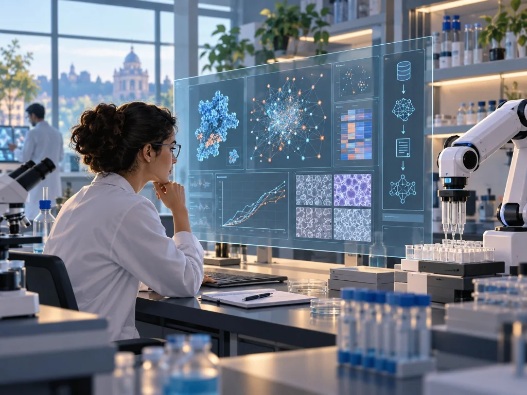 Ilustración sobre Cambios de las dinámicas de la investigación científica con las tecnologías de comunicación e información de la inteligencia artificial